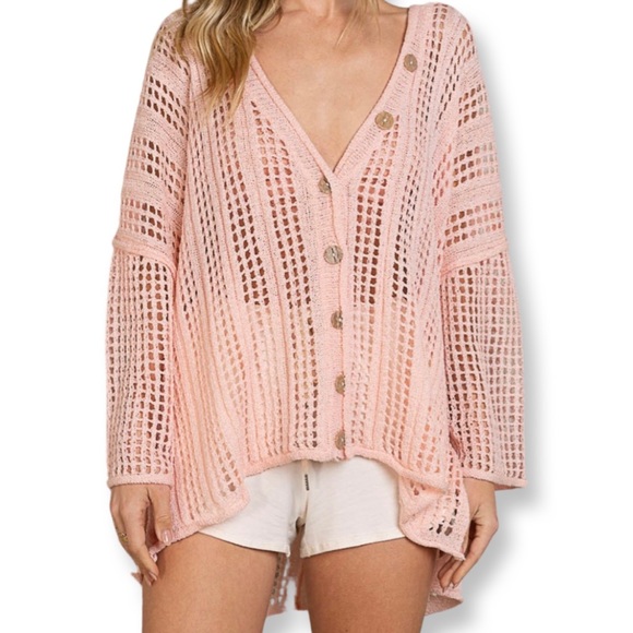 POL Oversized Knit Cover Up Top - Picture 2 of 2